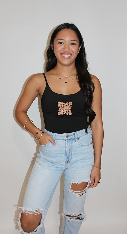 TAYLER BODYSUIT-ANTHURIUM KUIKI