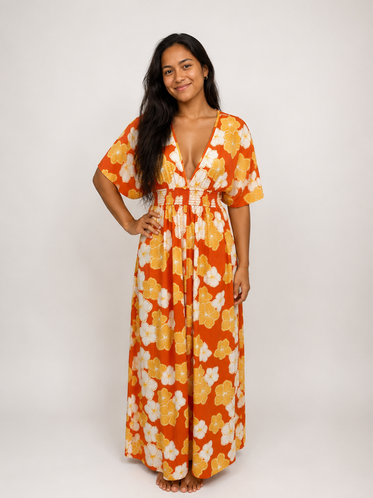 RUBY DRESS-ORANGE